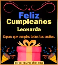 GIF Mensaje de cumpleaños Leonarda